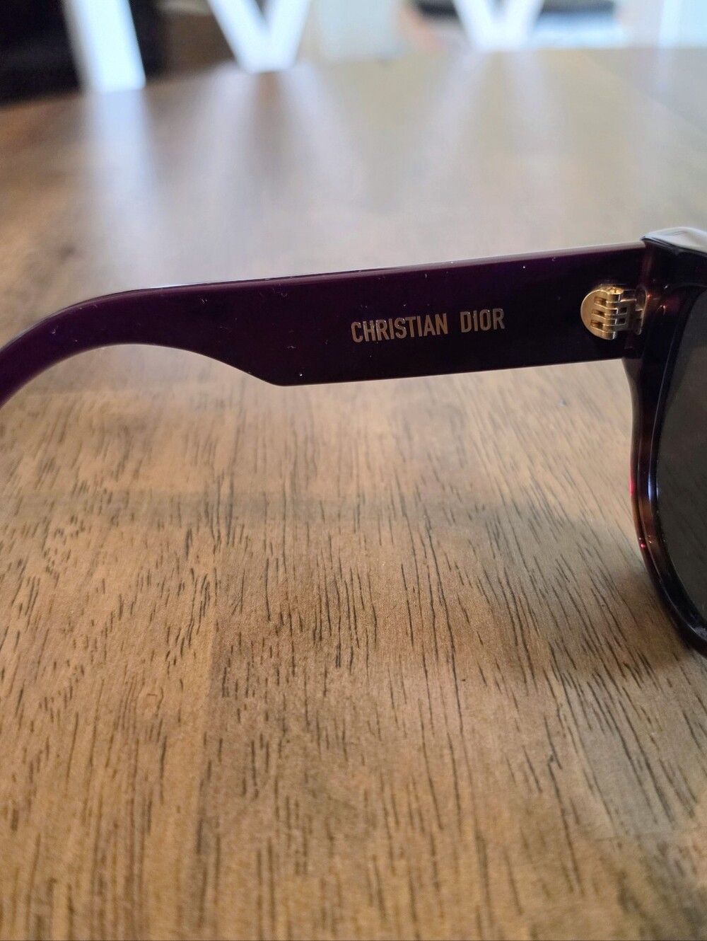 NIB Christian Dior Wildior BU Tortoiseshell Cat Eye Sunglasses Purple Temples - Picture 9 of 15